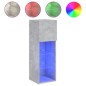 vidaXL Muebles de TV con luces LED 2 uds gris hormigón 30,5x30x90 cm vidaXL Muebles de TV con luces LED 2 uds gris hormigón 30,5x30x90 cm