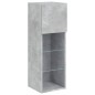 vidaXL Muebles de TV con luces LED 2 uds gris hormigón 30,5x30x90 cm vidaXL Muebles de TV con luces LED 2 uds gris hormigón 30,5x30x90 cm