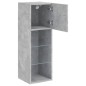 vidaXL Muebles de TV con luces LED 2 uds gris hormigón 30,5x30x90 cm vidaXL Muebles de TV con luces LED 2 uds gris hormigón 30,5x30x90 cm