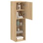 vidaXL Muebles de TV con luces LED 2 uds roble Sonoma 30,5x30x102 cm vidaXL Muebles de TV con luces LED 2 uds roble Sonoma 30,5x30x102 cm