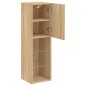 vidaXL Muebles de TV con luces LED 2 uds roble Sonoma 30,5x30x102 cm vidaXL Muebles de TV con luces LED 2 uds roble Sonoma 30,5x30x102 cm