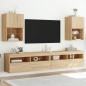 vidaXL Muebles de TV con luces LED 2 uds roble Sonoma 40,5x30x60 cm