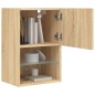 vidaXL Muebles de TV con luces LED 2 uds roble Sonoma 40,5x30x60 cm