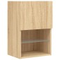 vidaXL Muebles de TV con luces LED 2 uds roble Sonoma 40,5x30x60 cm