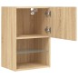 vidaXL Muebles de TV con luces LED 2 uds roble Sonoma 40,5x30x60 cm