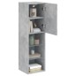 vidaXL Muebles de TV con luces LED 2 uds gris hormigón 30,5x30x102 cm