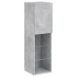 vidaXL Muebles de TV con luces LED 2 uds gris hormigón 30,5x30x102 cm