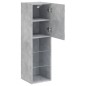 vidaXL Muebles de TV con luces LED 2 uds gris hormigón 30,5x30x102 cm