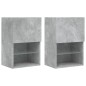 vidaXL Muebles de TV con luces LED 2 uds gris hormigón 40,5x30x60 cm vidaXL Muebles de TV con luces LED 2 uds gris hormigón 40,5x30x60 cm