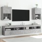 vidaXL Muebles de TV con luces LED 2 uds gris hormigón 40,5x30x60 cm vidaXL Muebles de TV con luces LED 2 uds gris hormigón 40,5x30x60 cm