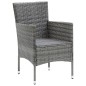 vidaXL Juego de comedor para jardín de 5 piezas gris