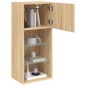 vidaXL Muebles de TV con luces LED 2 uds roble Sonoma 40,5x30x90 cm