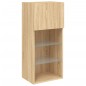 vidaXL Muebles de TV con luces LED 2 uds roble Sonoma 40,5x30x90 cm