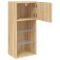 vidaXL Muebles de TV con luces LED 2 uds roble Sonoma 40,5x30x90 cm