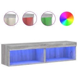 vidaXL Mueble de TV con luces LED gris Sonoma 60x30x30 cm
