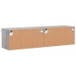 vidaXL Mueble de TV con luces LED gris Sonoma 60x30x30 cm