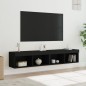 vidaXL Muebles de TV con luces LED 2 uds negro 80x30x30 cm vidaXL Muebles de TV con luces LED 2 uds negro 80x30x30 cm