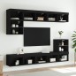 vidaXL Muebles de TV con luces LED 2 uds negro 80x30x30 cm vidaXL Muebles de TV con luces LED 2 uds negro 80x30x30 cm