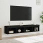 vidaXL Muebles de TV con luces LED 2 uds negro 80x30x30 cm vidaXL Muebles de TV con luces LED 2 uds negro 80x30x30 cm