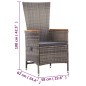 vidaXL Juego de comedor para jardín 5 piezas gris vidaXL Juego de comedor para jardín 5 piezas gris