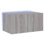 vidaXL Mueble de TV de pared con luces LED gris Sonoma 60x35x31 cm vidaXL Mueble de TV de pared con luces LED gris Sonoma 60x35x31 cm