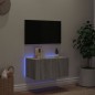vidaXL Mueble de TV de pared con luces LED gris Sonoma 60x35x31 cm vidaXL Mueble de TV de pared con luces LED gris Sonoma 60x35x31 cm