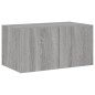 vidaXL Mueble de TV de pared con luces LED gris Sonoma 60x35x31 cm vidaXL Mueble de TV de pared con luces LED gris Sonoma 60x35x31 cm