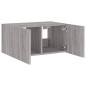 vidaXL Mueble de TV de pared con luces LED gris Sonoma 60x35x31 cm vidaXL Mueble de TV de pared con luces LED gris Sonoma 60x35x31 cm
