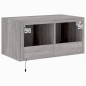 vidaXL Mueble de TV de pared con luces LED gris Sonoma 60x35x31 cm vidaXL Mueble de TV de pared con luces LED gris Sonoma 60x35x31 cm