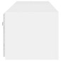 vidaXL Muebles de TV de pared con luces LED 2 uds blanco 80x35x31 cm