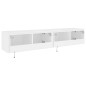 vidaXL Muebles de TV de pared con luces LED 2 uds blanco 80x35x31 cm