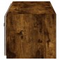 vidaXL Mueble de TV de pared con luces LED roble ahumado 80x35x31 cm