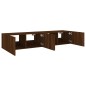 vidaXL Muebles TV de pared luces LED 2 uds marrón roble 80x35x31 cm vidaXL Muebles TV de pared luces LED 2 uds marrón roble 80x35x31 cm