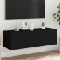 vidaXL Mueble de TV de pared con luces LED negro 100x35x31 cm vidaXL Mueble de TV de pared con luces LED negro 100x35x31 cm