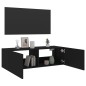 vidaXL Mueble de TV de pared con luces LED negro 100x35x31 cm vidaXL Mueble de TV de pared con luces LED negro 100x35x31 cm