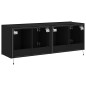 vidaXL Muebles de TV de pared con luces LED 2 uds negro 60x35x41 cm 