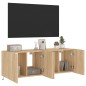 vidaXL Muebles de TV de pared luces LED 2 uds roble Sonoma 60x35x41 cm