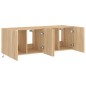 vidaXL Muebles de TV de pared luces LED 2 uds roble Sonoma 60x35x41 cm