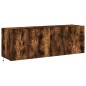 vidaXL Muebles TV de pared luces LED 2 uds roble ahumado 60x35x41 cm