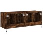 vidaXL Muebles TV de pared luces LED 2 uds roble ahumado 60x35x41 cm