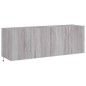 vidaXL Muebles TV de pared con luces LED 2 uds gris Sonoma 60x35x41 cm vidaXL Muebles TV de pared con luces LED 2 uds gris Sonoma 60x35x41 cm