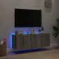 vidaXL Muebles TV de pared con luces LED 2 uds gris Sonoma 60x35x41 cm vidaXL Muebles TV de pared con luces LED 2 uds gris Sonoma 60x35x41 cm