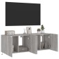 vidaXL Muebles TV de pared con luces LED 2 uds gris Sonoma 60x35x41 cm vidaXL Muebles TV de pared con luces LED 2 uds gris Sonoma 60x35x41 cm