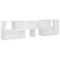vidaXL Mueble de TV madera contrachapada blanco brillante 149x30x52 cm vidaXL Mueble de TV madera contrachapada blanco brillante 149x30x52 cm