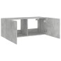 vidaXL Mueble de TV de pared con luces LED gris hormigón 100x35x41 cm