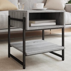 vidaXL Mesa de centro madera de ingeniería gris Sonoma 40x40x45 cm
