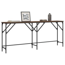 vidaXL Mesa consola madera de ingeniería marrón roble 180x29x75 cm