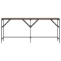 vidaXL Mesa consola madera de ingeniería marrón roble 180x29x75 cm