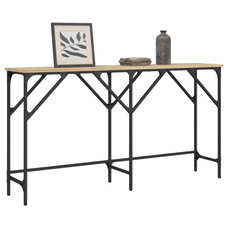 vidaXL Mesa consola madera de ingeniería roble Sonoma 140x29x75 cm