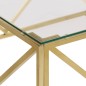 vidaXL Mesa de centro dorada acero inoxidable y vidrio templado vidaXL Mesa de centro dorada acero inoxidable y vidrio templado